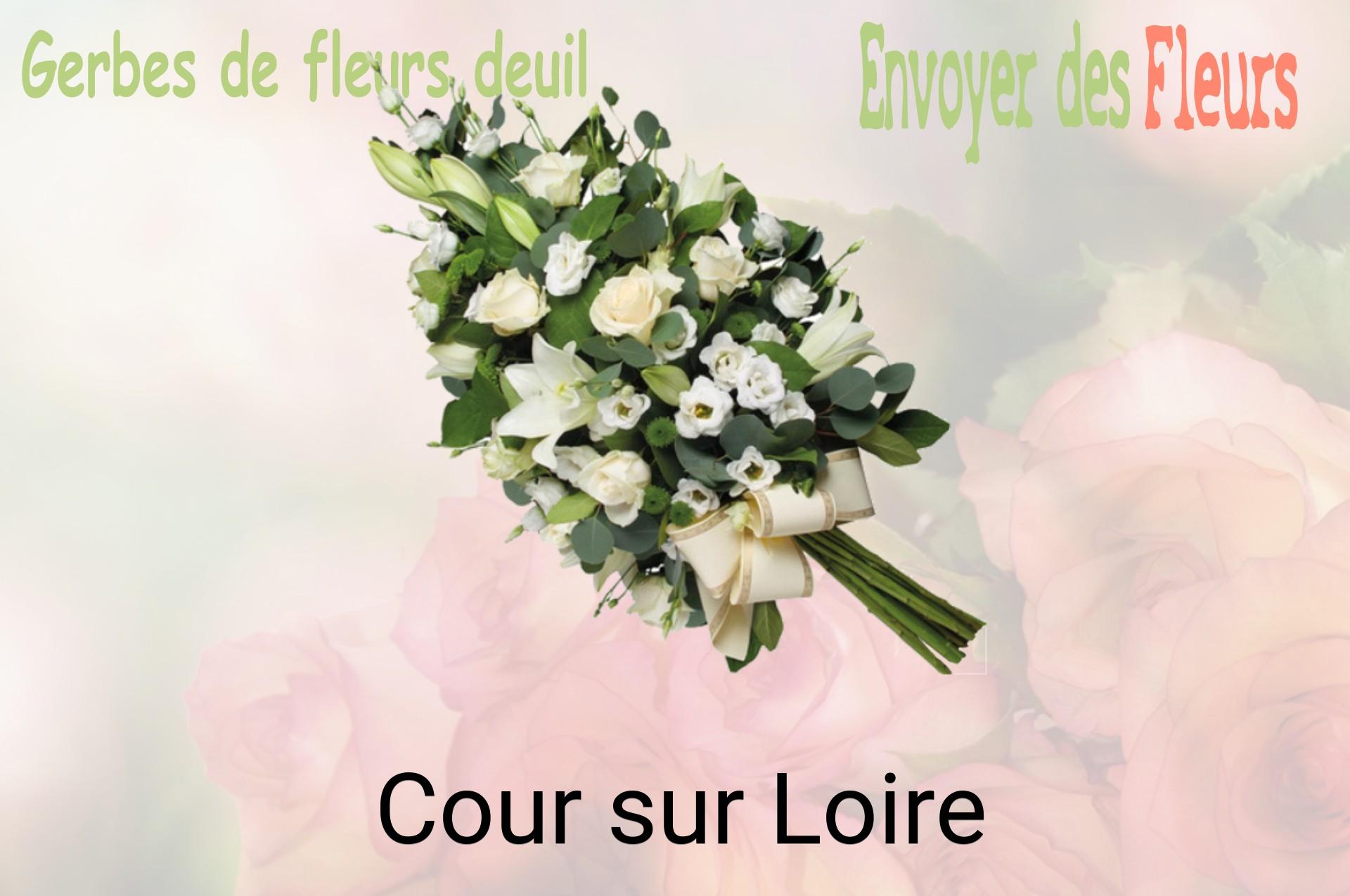 Gerbe de fleurs de deuil livrée à Cour-sur-Loire